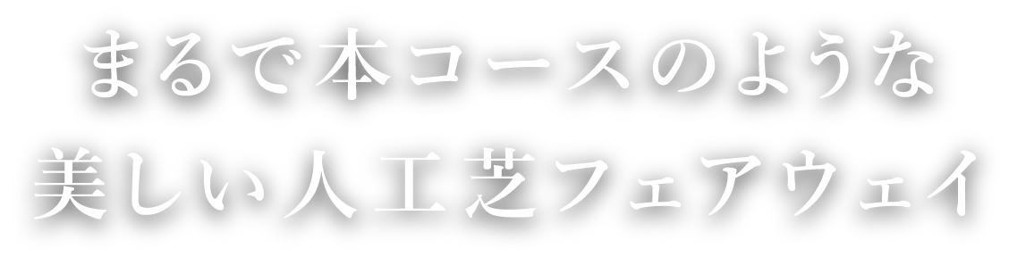 まるで本コースのような美しい人工芝フェアウェイ