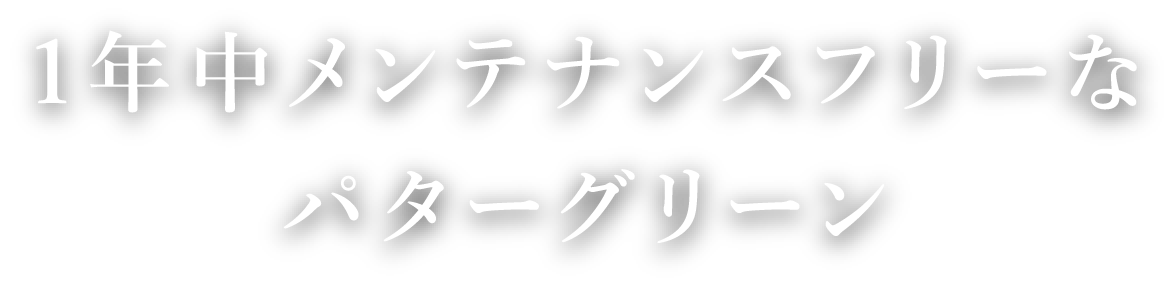 1年中メンテナンスフリーなパターグリーン